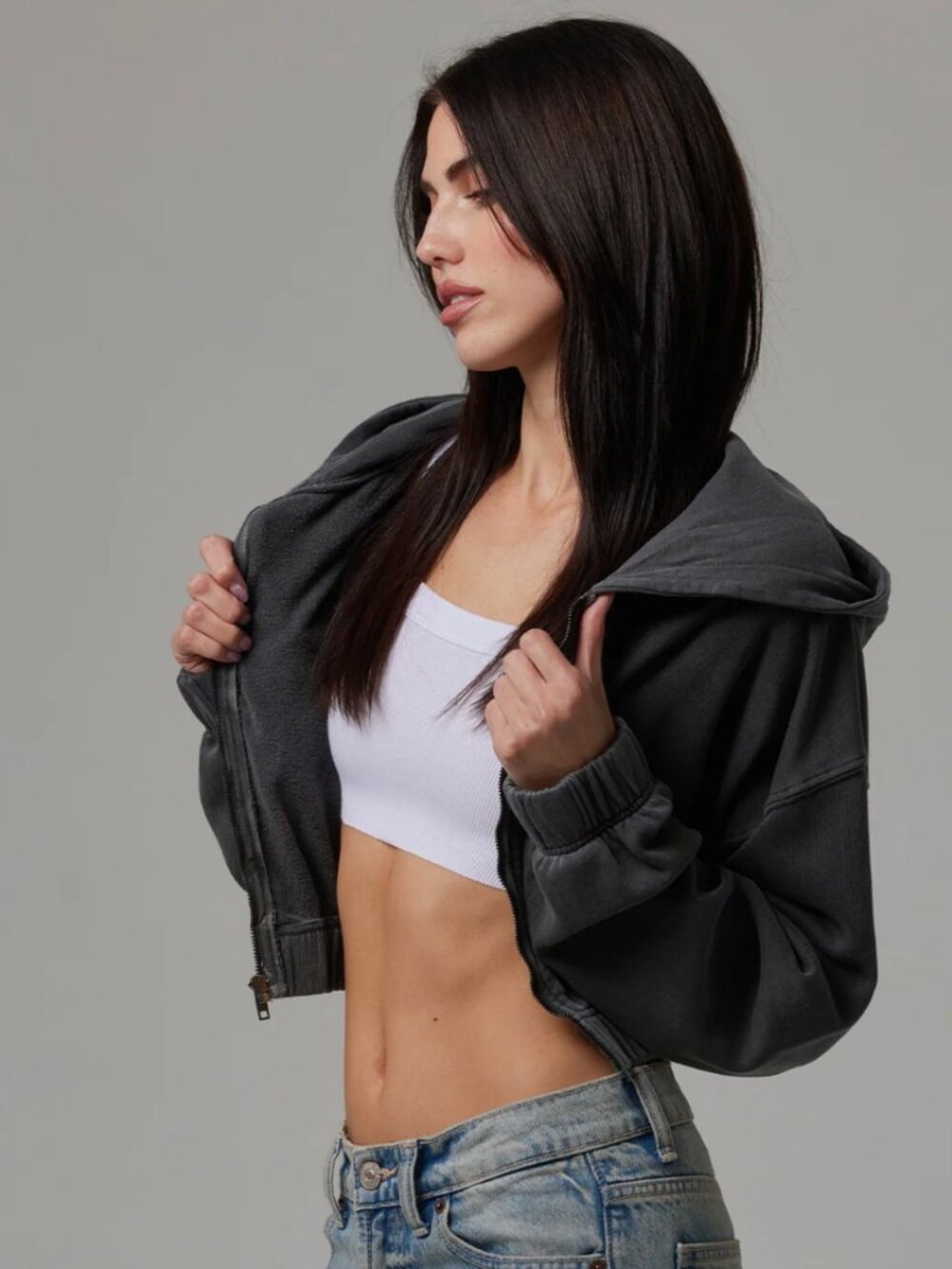 Talentless Zip Crop Jacket - Picture 3 of 6